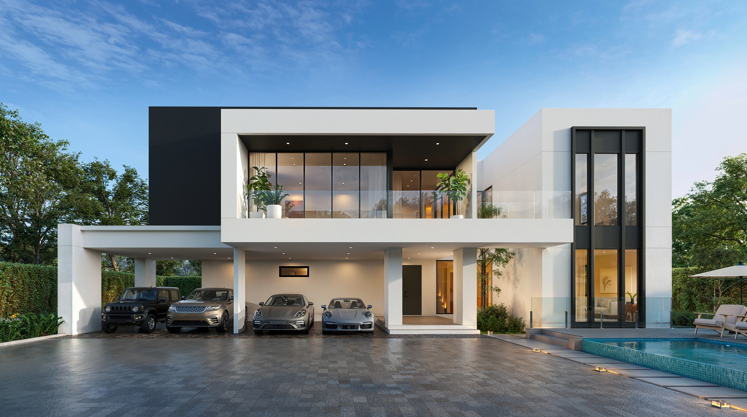 แบบบ้านโมเดิร์น 2 ชั้น ANTONIO 5 ห้องนอน 505 ตร.ม. แลนดี้ โฮม